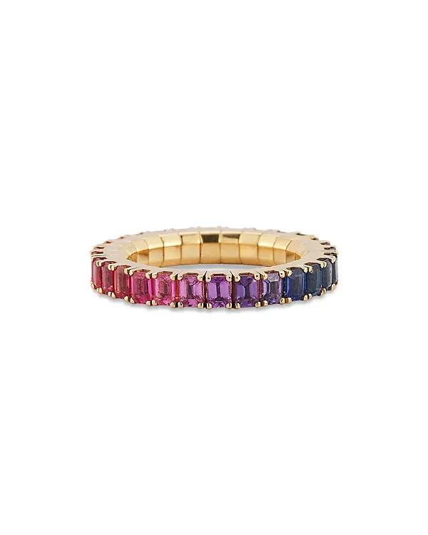 Roberto Demeglio Extensible Rainbow Sapphire Stretch Eternity Ring