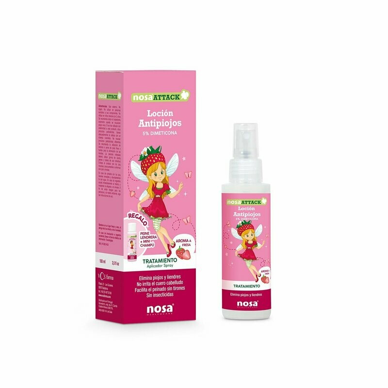 Loción Antipiojos 5% Dimeticona aroma Fresa