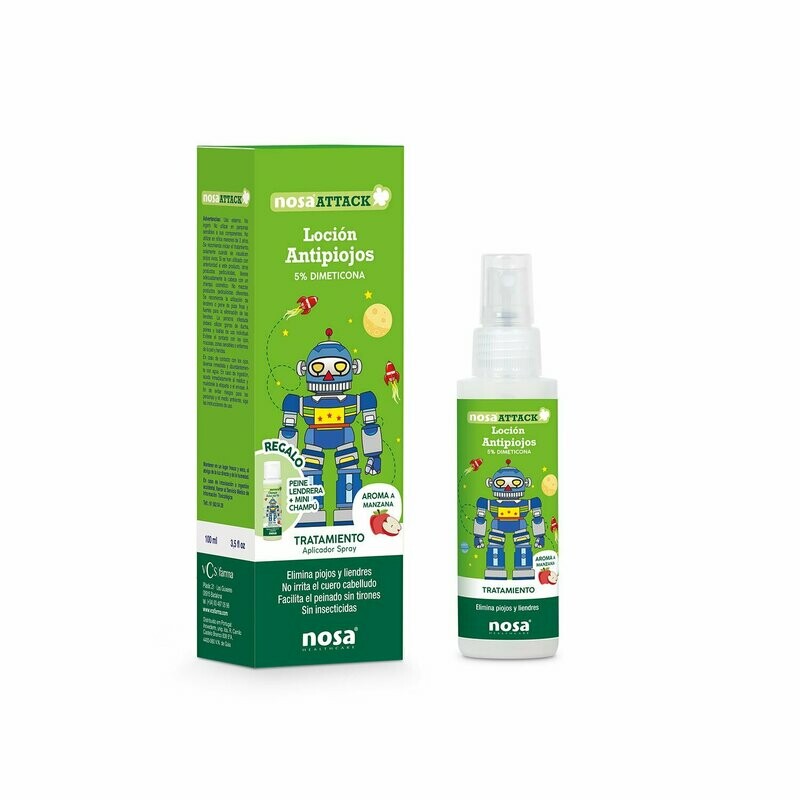 Loción Antipiojos 5% Dimeticona aroma Manzana
