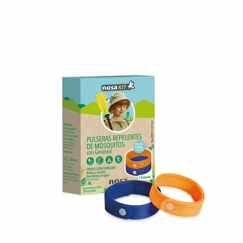 Pulseras repelentes de mosquitos Azul | Naranja