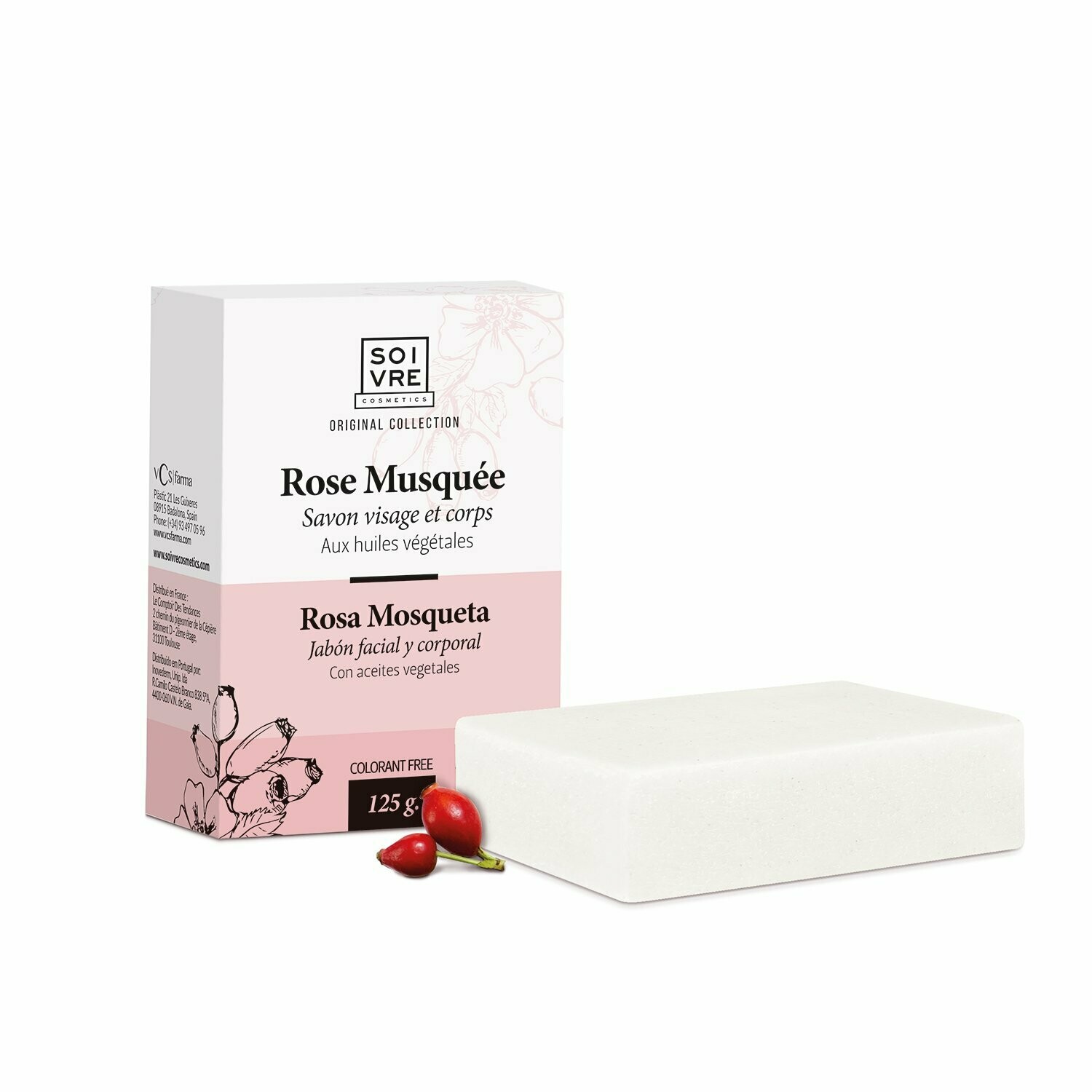 Jabón natural sólido Rosa Mosqueta