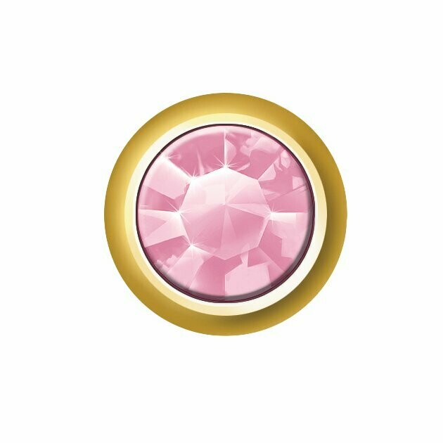 Pendiente Botón Rosa Swarovski
