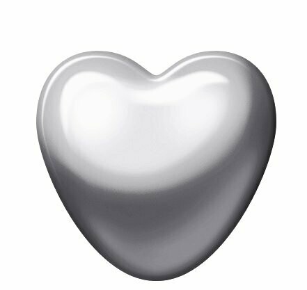 Pendiente Plateado Corazón