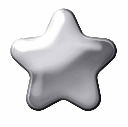 Pendiente Estrella Plateada