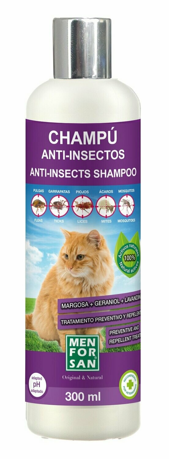 CHAMPÚ ANTI-INSECTOS GATOS
