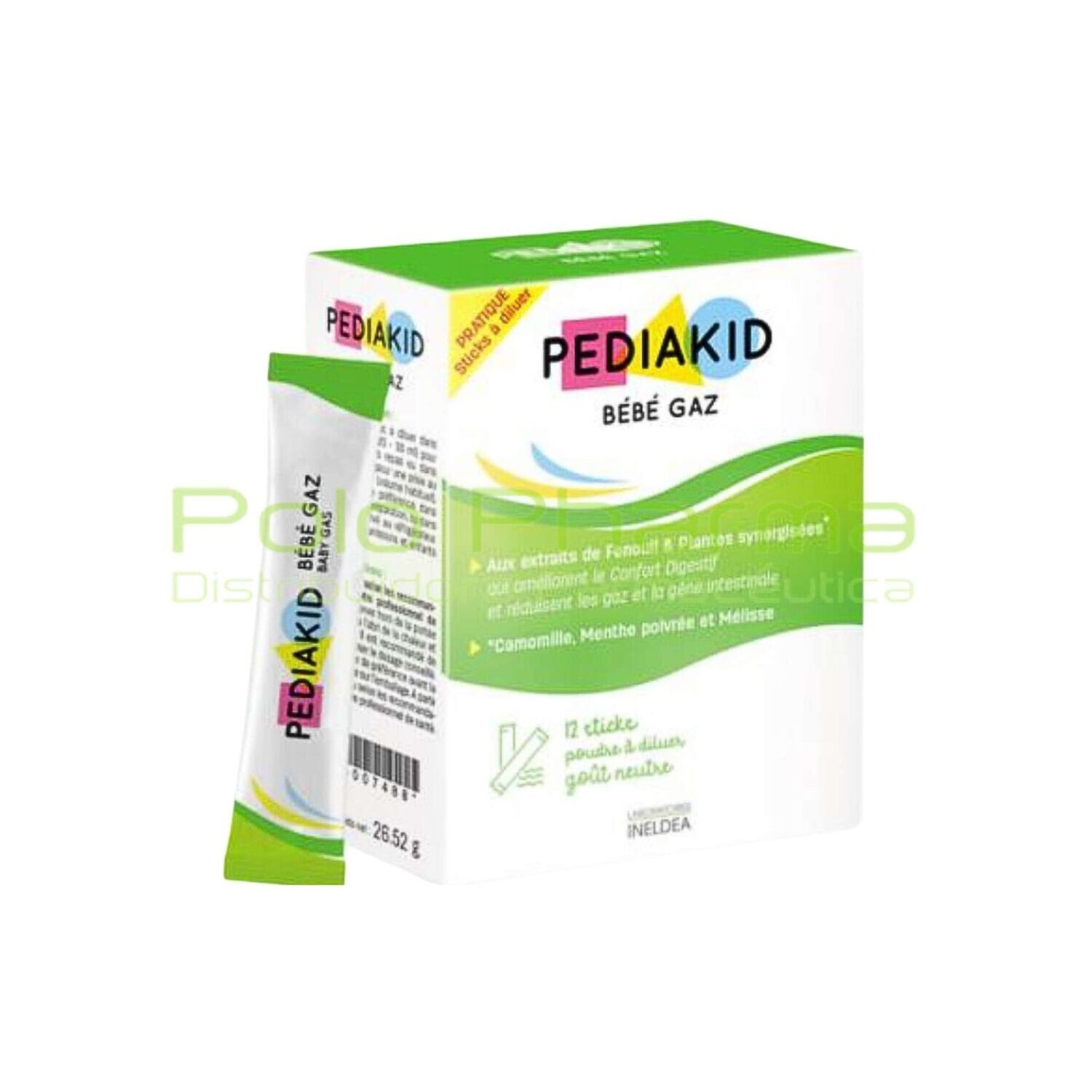 PEDIAKID BEBE GAS 12 STICKS