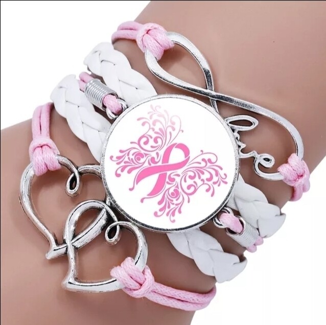 Pink Awareness Chain Link Bracelet