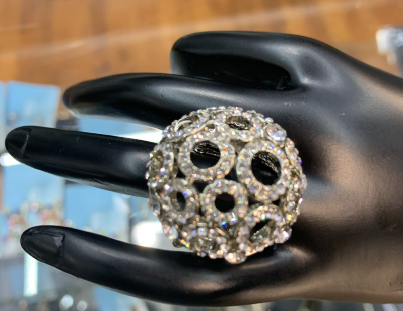 Stretch Fashion-Ring-Circle Rhinestones