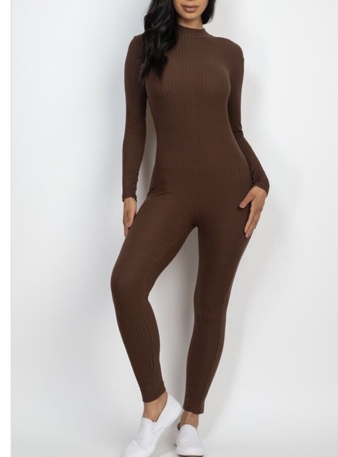 Brown jumpsuit/ back zipper