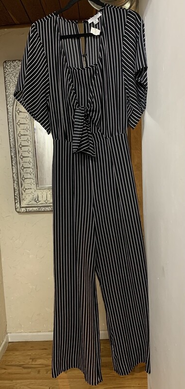 Black and white jumpsuit