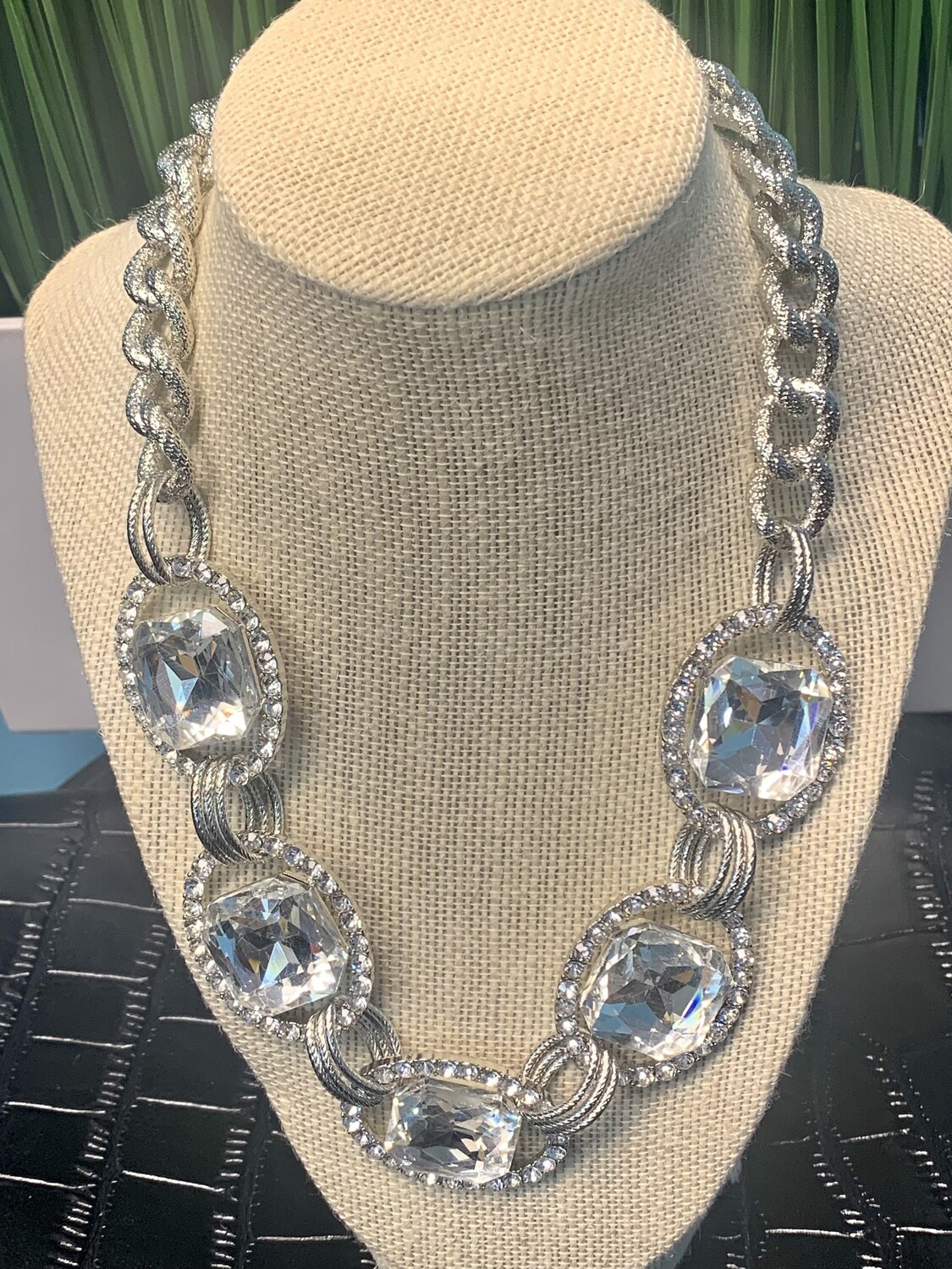 Large rhinestone necklace