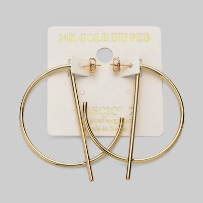 Gold dipped abstract hoops