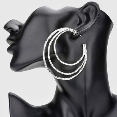 Silver hoops