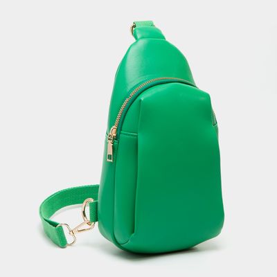 Green sling purse
