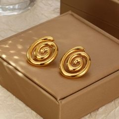 Stainless steel  Fashion earrings Gold