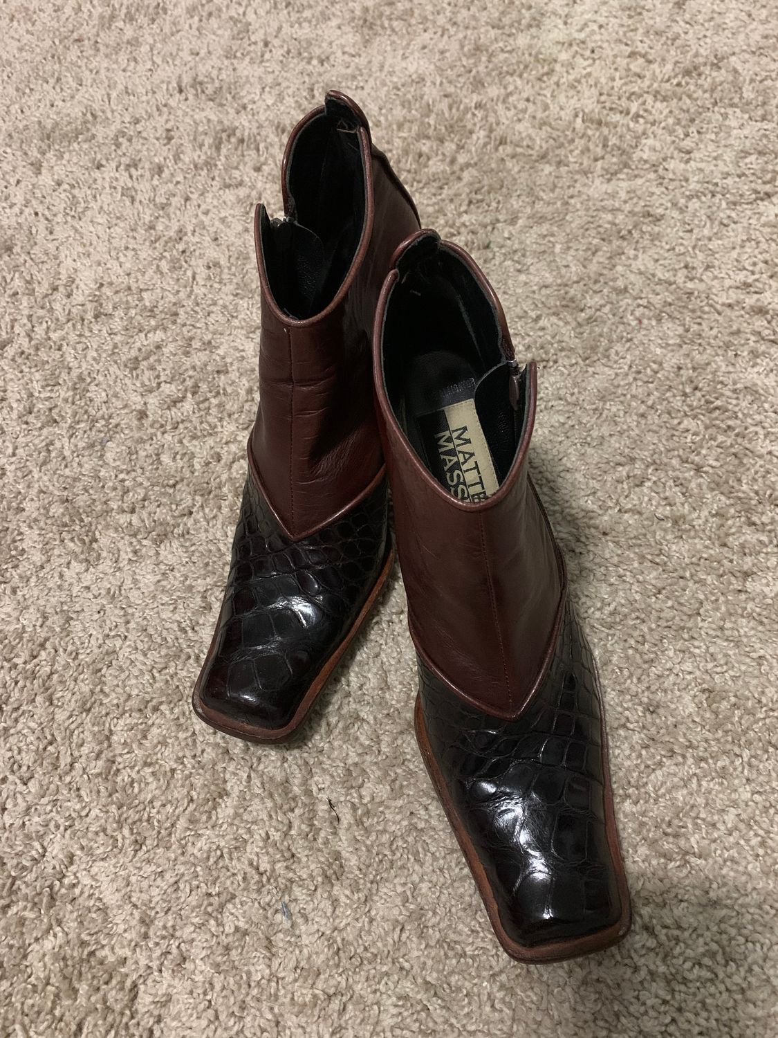 Matte &amp; Massimo alligator / leather Ankle boots