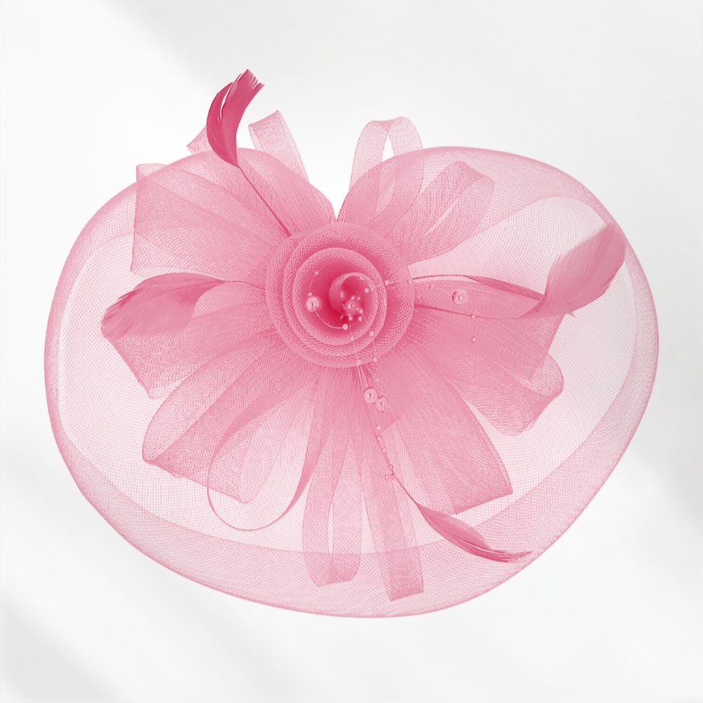 Flower/Pearl  Mesh Fascinator