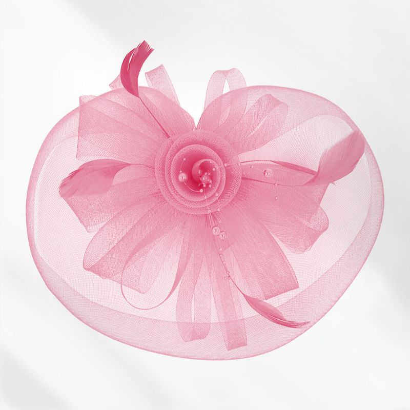 Flower/Pearl  Mesh Fascinator