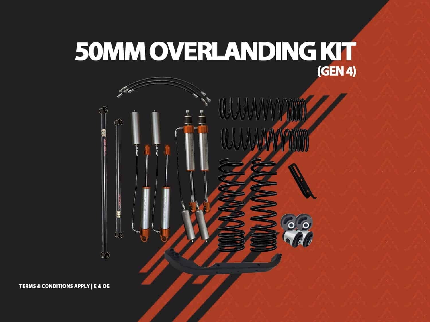 Des Sol EV1L50 Series Gen4 – 50mm Lift Kit (Pack 3) Overlanding Kit