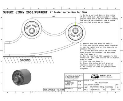 Jimny 2° Castor Correction Bush
