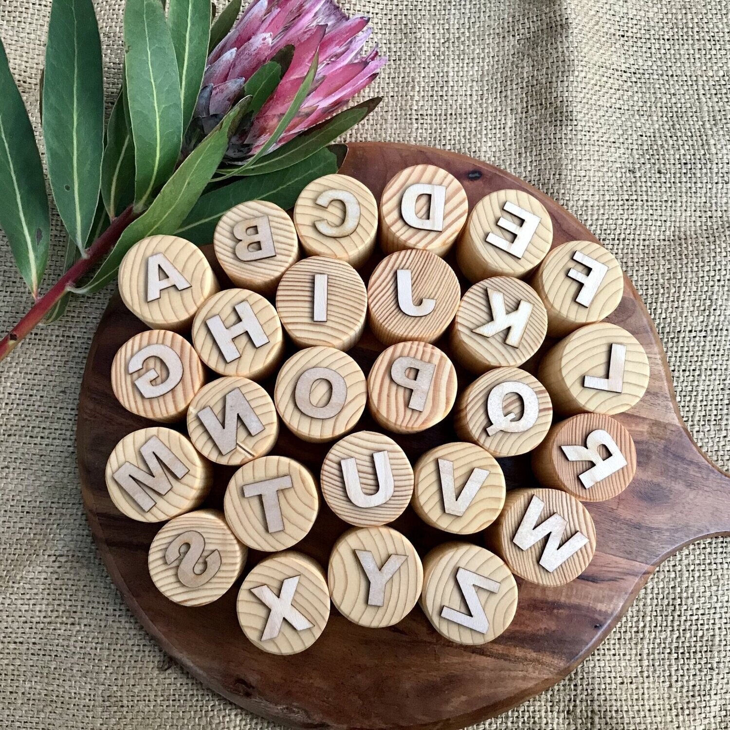 Alphabet Playdough Stamps