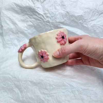 Pink Flower Mug