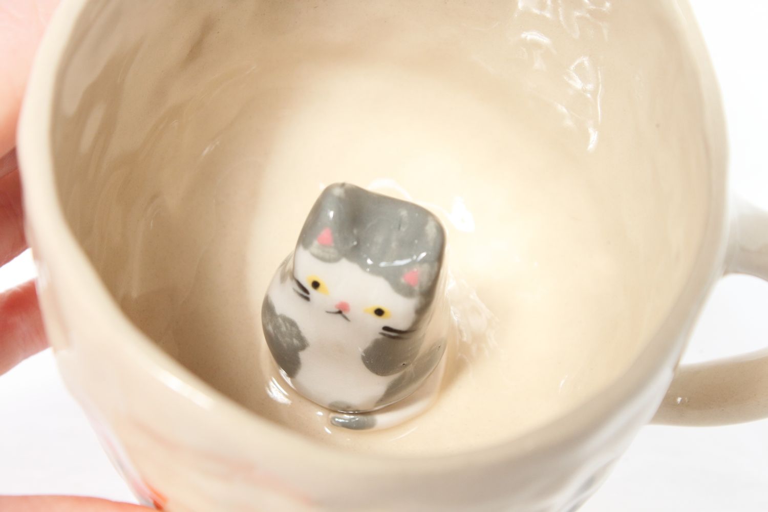 Kitty Cat Mug - grey cat