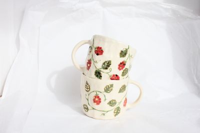 Bramble Patch Raspberry Mug -  handpinched