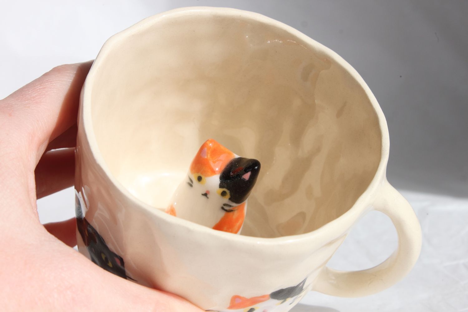 Kitty Cat Mug - calico cat