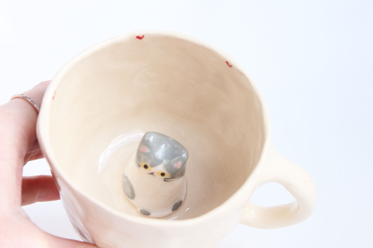 Kitty Cat Mug - grey cat