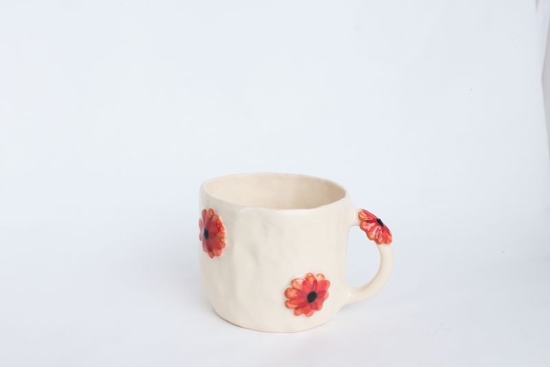 Red Flower Mug