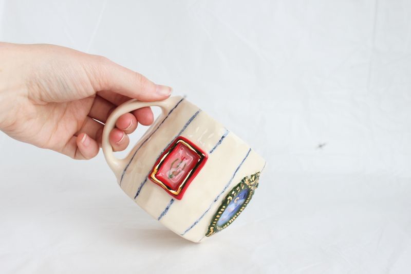 Gallery Mug - Tulip, sheep, stary night &amp; cat