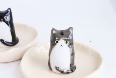 Kitty cat trinket dish