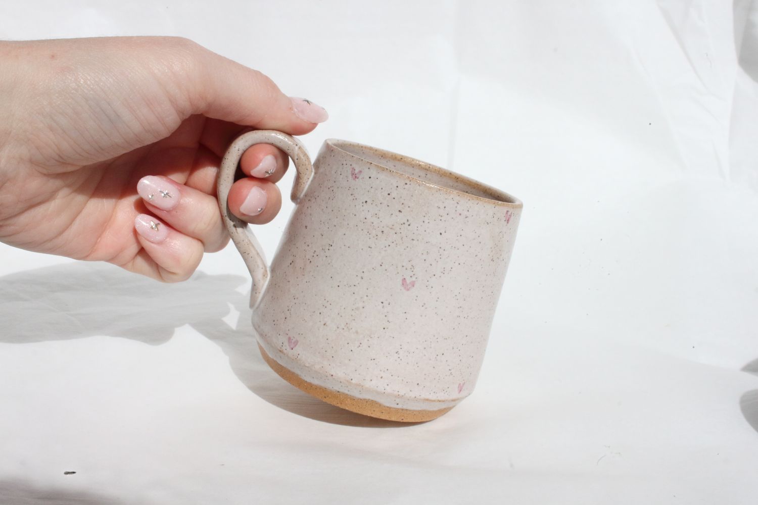 Speckled love mug