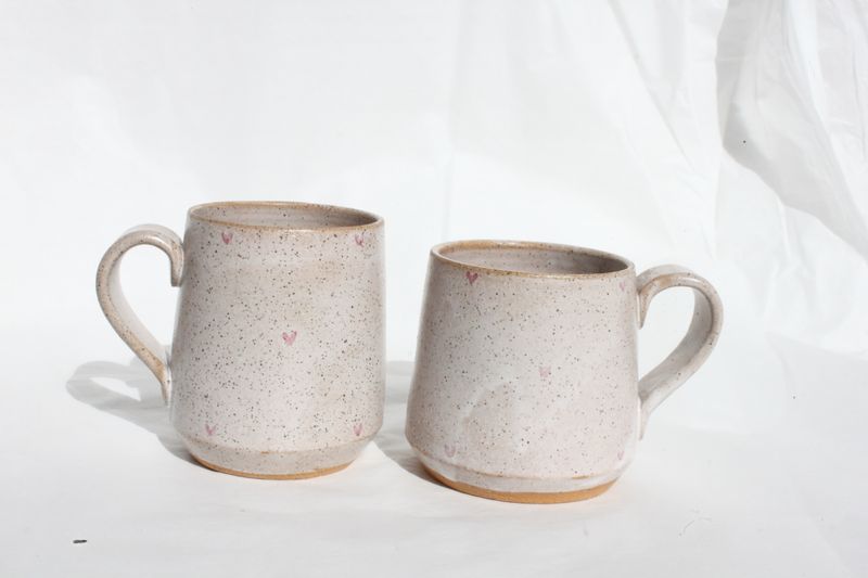 Speckled love mug