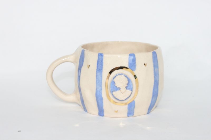 Blue Cameo Mug