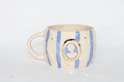Blue Cameo Mug