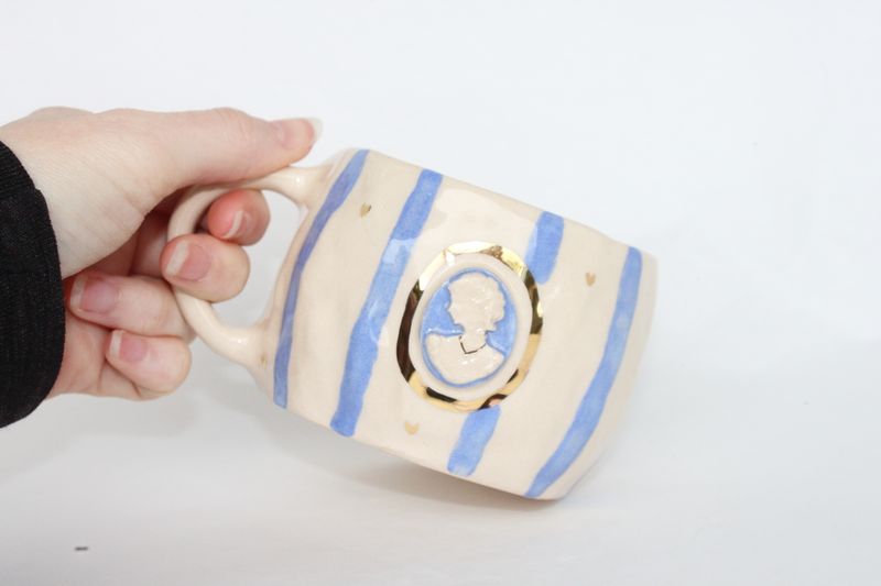 Blue Cameo Mug