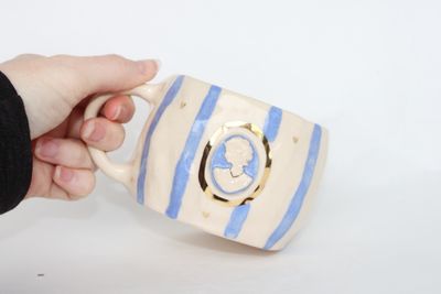 Blue Cameo Mug