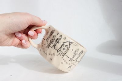 Drawn Cottage Mug