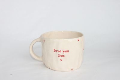 'love you Mum' mug - hearts