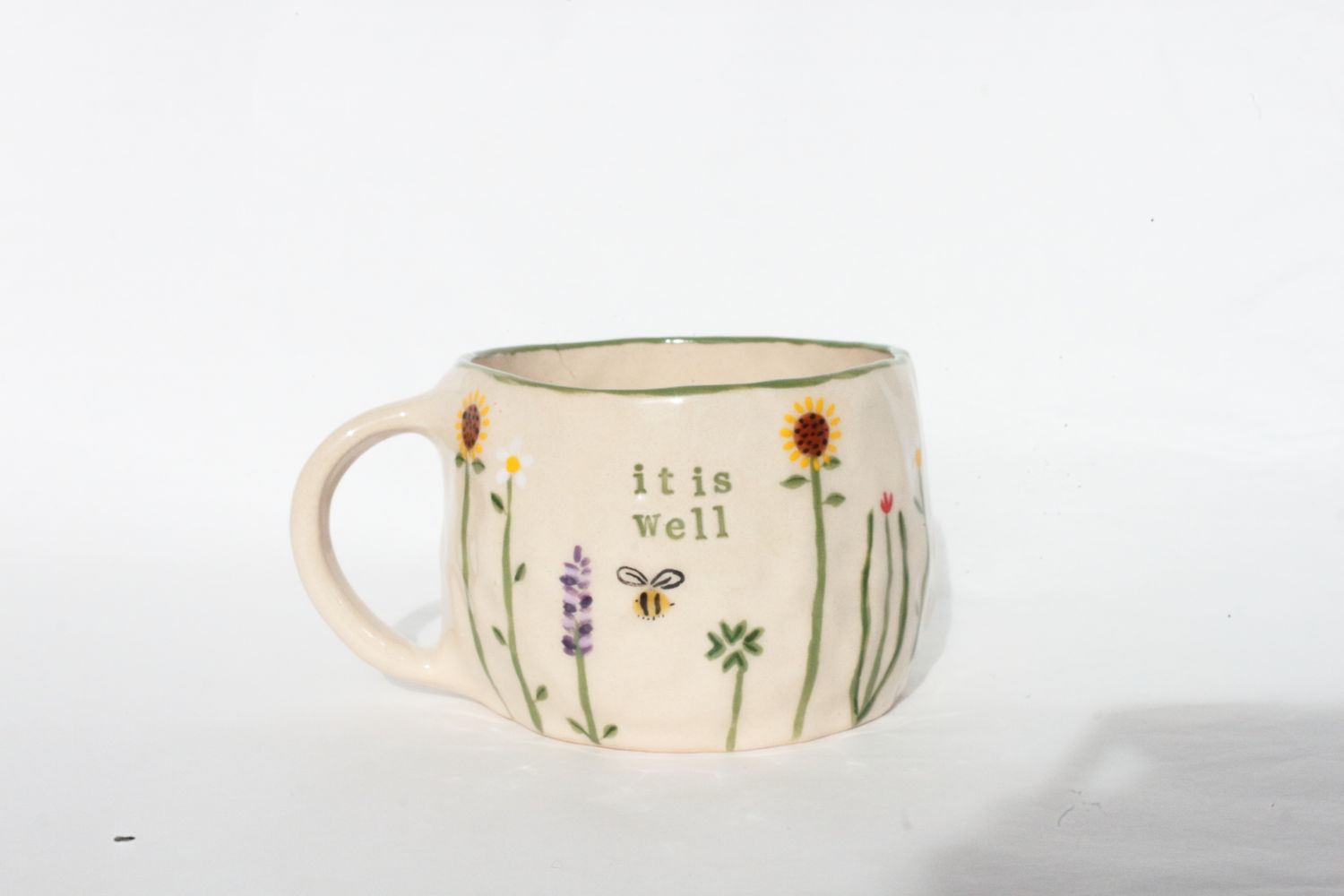 'it is well' mug - wildflowers