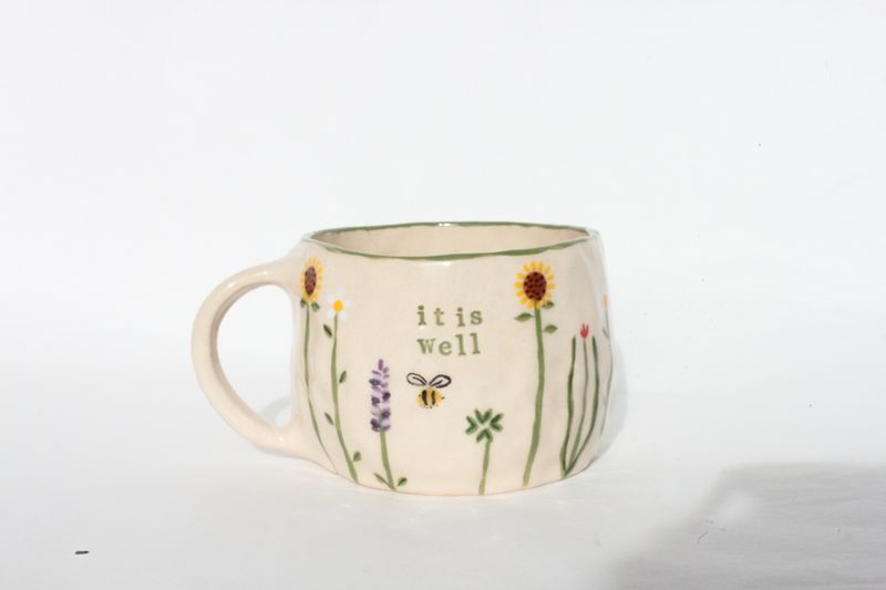 'it is well' mug - wildflowers