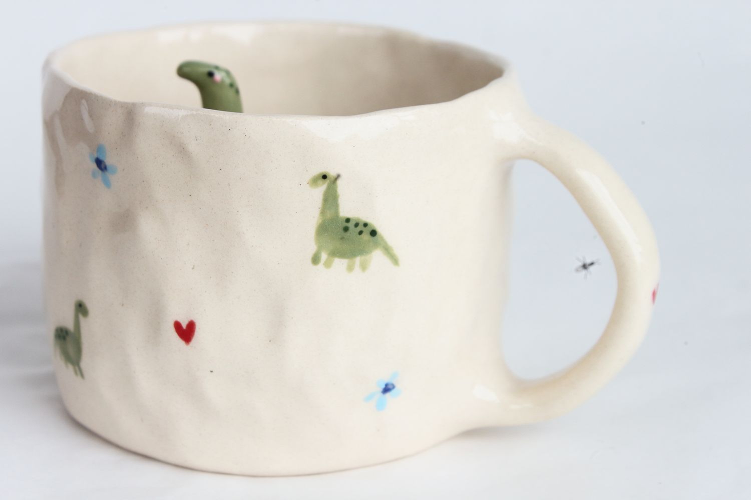 Green Dino Mug - small dinos