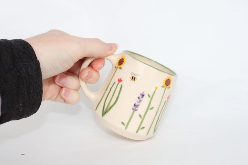 Wildflower mug - wheelthrown