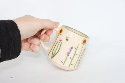 Wildflower mug - wheelthrown