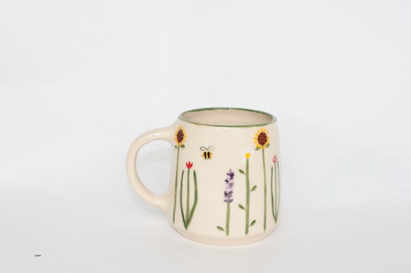 Wildflower mug - wheelthrown