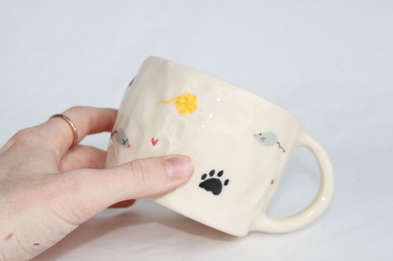 Kitty Cat Mug - Tuxedo cat