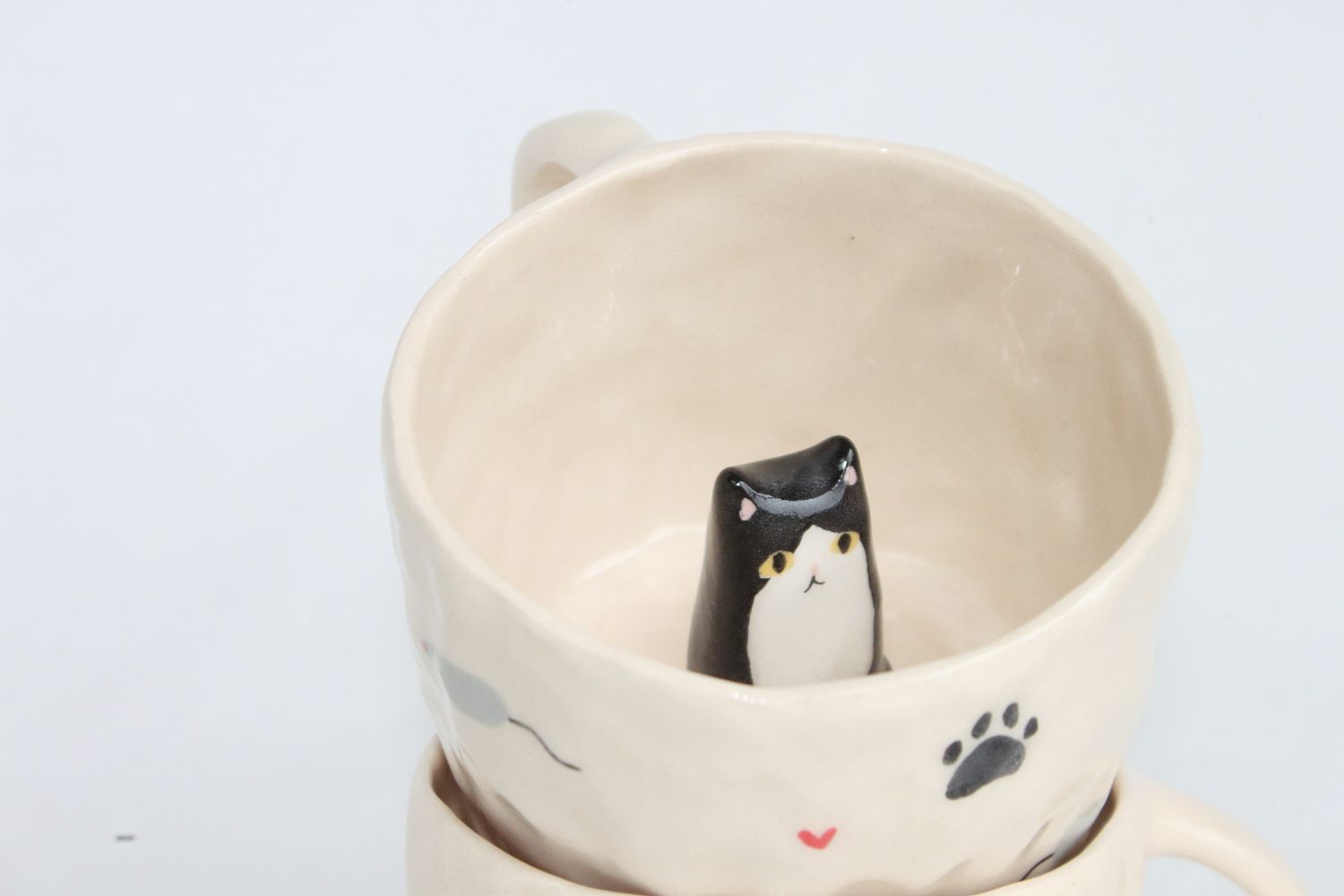 Kitty Cat Mug - Tuxedo cat