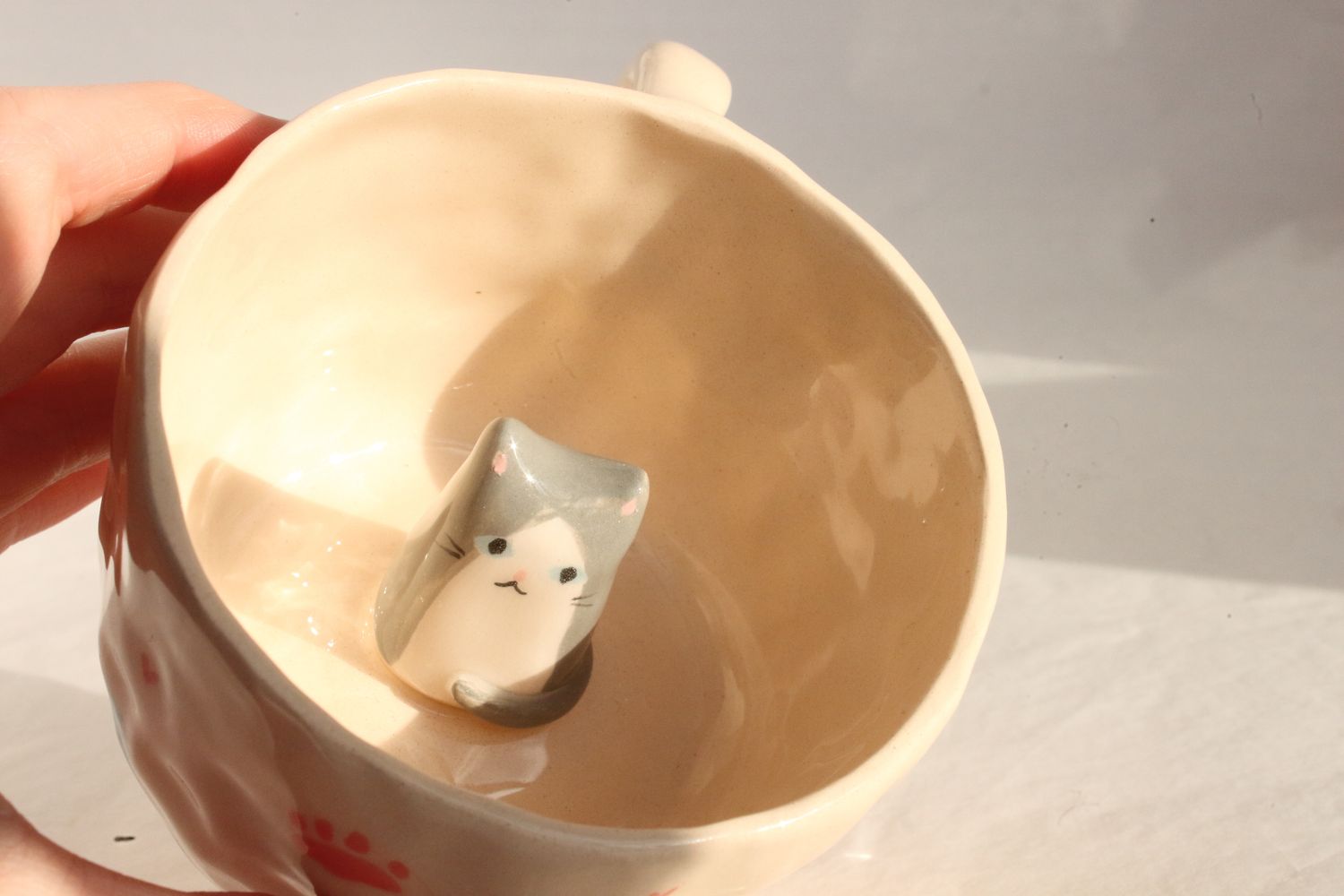 Kitty Cat Mug - Grey Cat